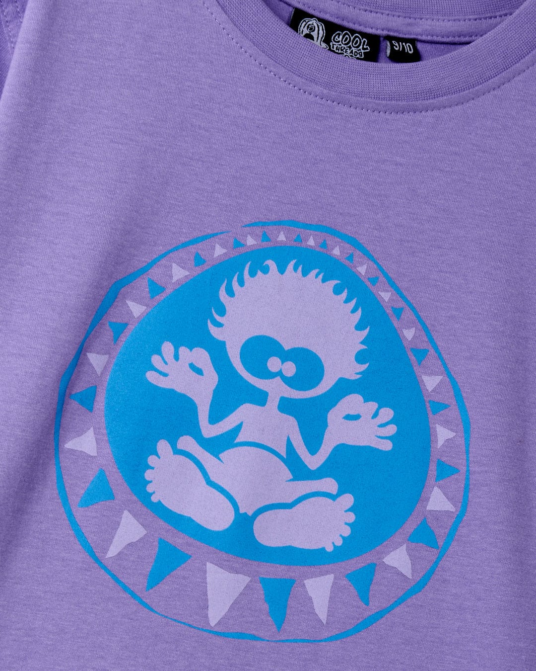 A Saltrock Back in the Day - Boys Short Sleeve T-Shirt - Purple with a graphic design in blue and white.