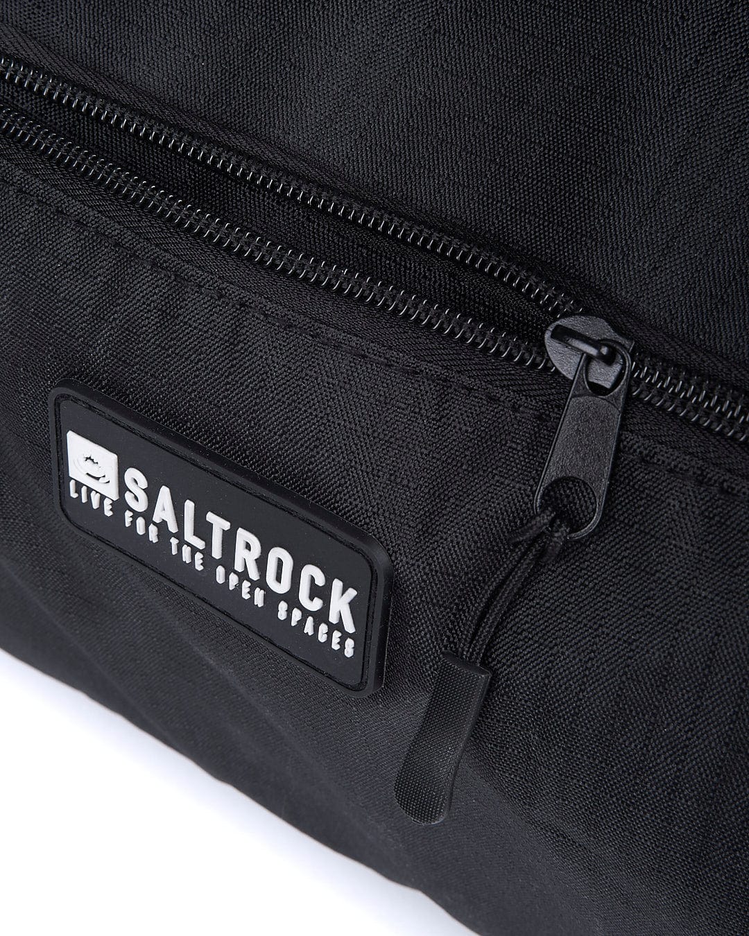 A black Balboa - Holdall - Black bag with the word Saltrock on it.