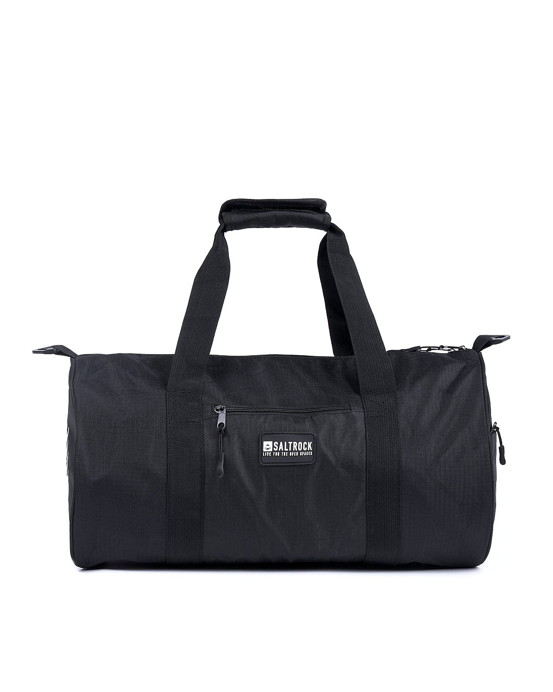 A Saltrock Balboa Holdall Black duffel bag with the logo on it.