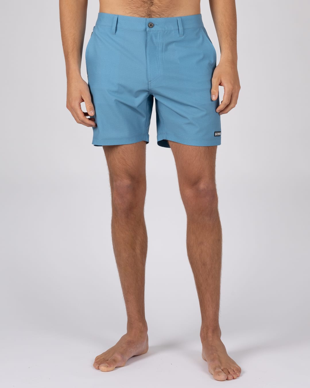 Amphibian 17 Mens Hybrid Board Shorts in Mid Blue