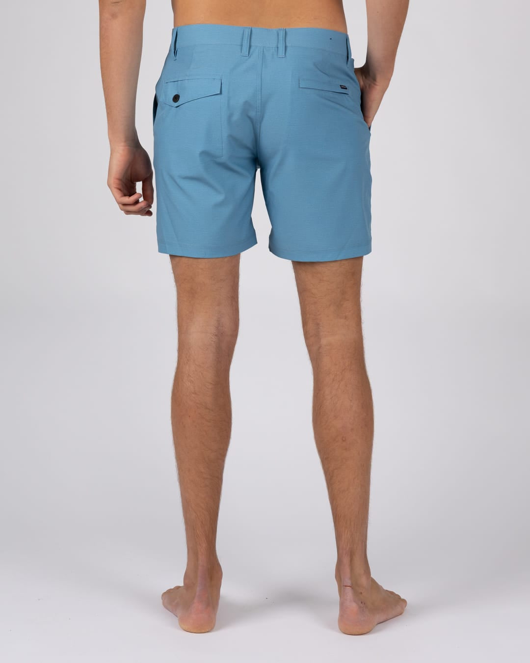 Amphibian 17 Mens Hybrid Board Shorts in Mid Blue