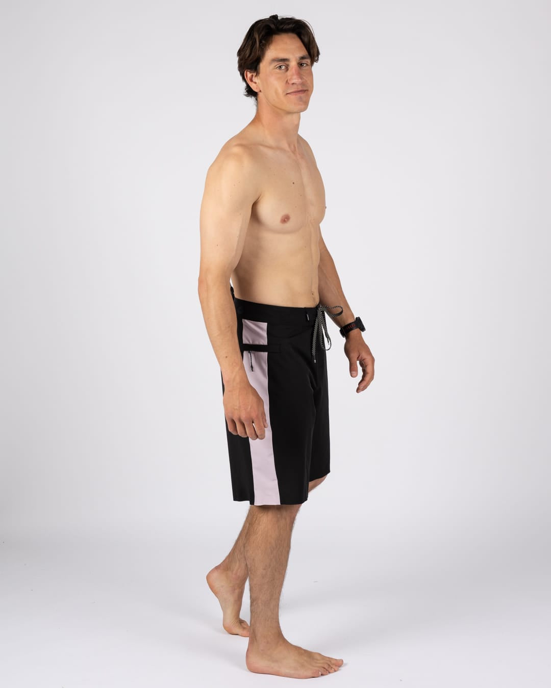 Heritage Panel Mens Swim Short in Dark Grey