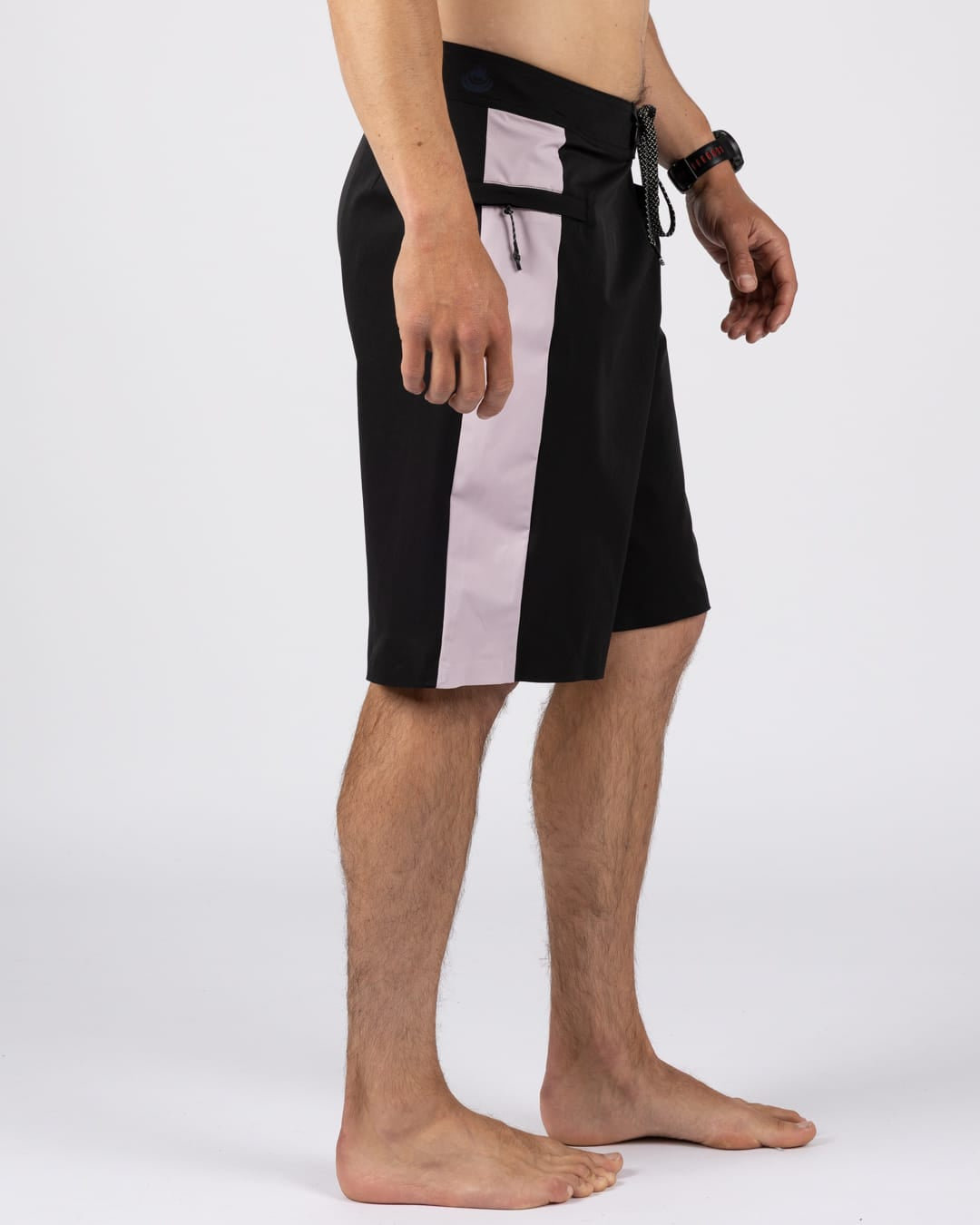Heritage Panel Mens Swim Short in Dark Grey