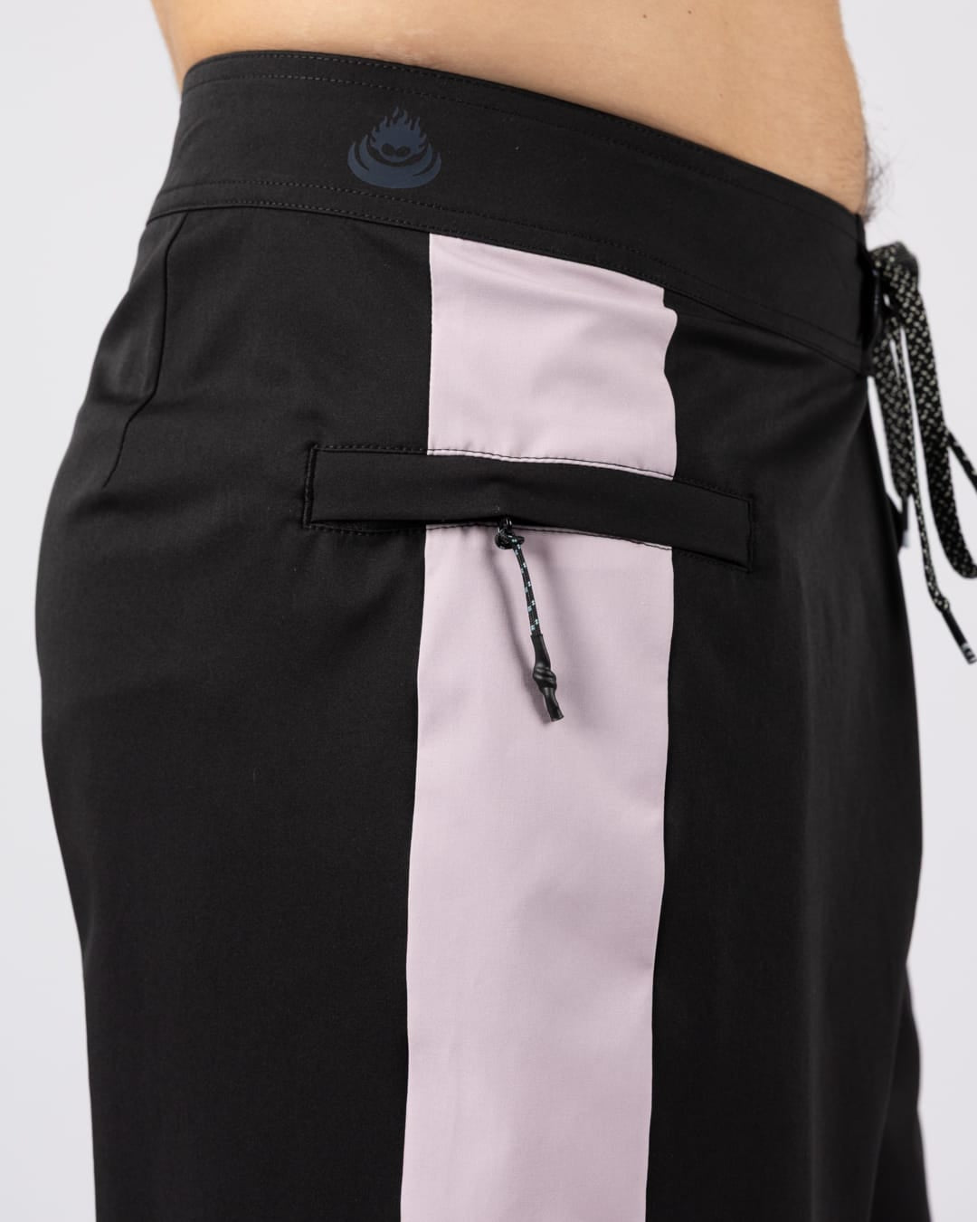 Heritage Panel Mens Swim Short in Dark Grey