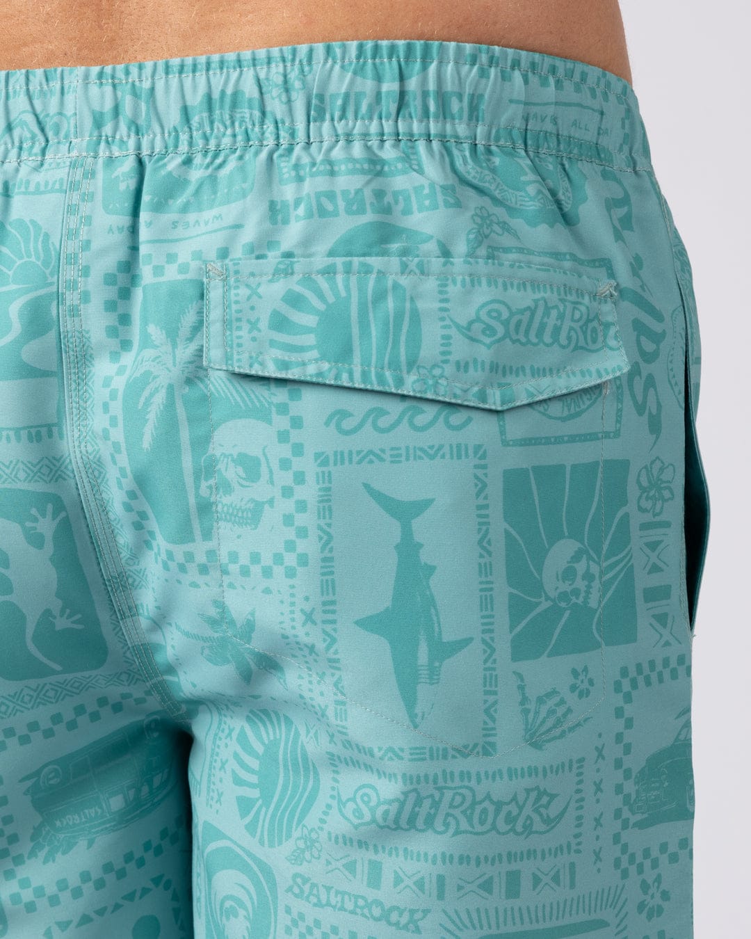Heritage Tiles Mens Swimwear in Blue