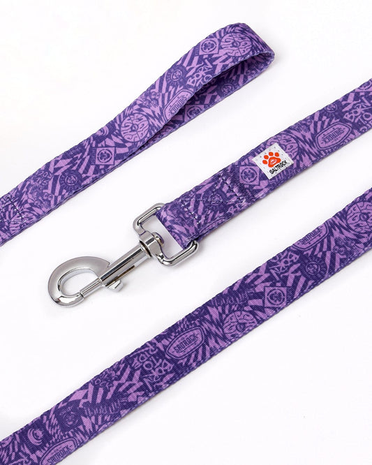 A Branded - Dog Lead - Purple with a floral pattern from Saltrock.