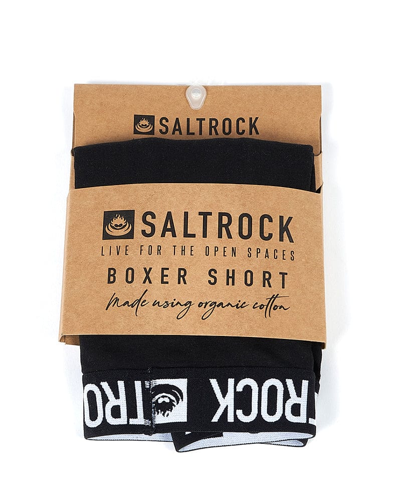 Comfortable Saltrock Branded Boxer Shorts - Black.