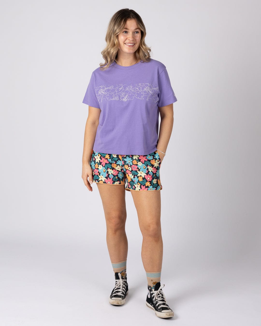 Holidaze Womens Boardshort in Dark Grey