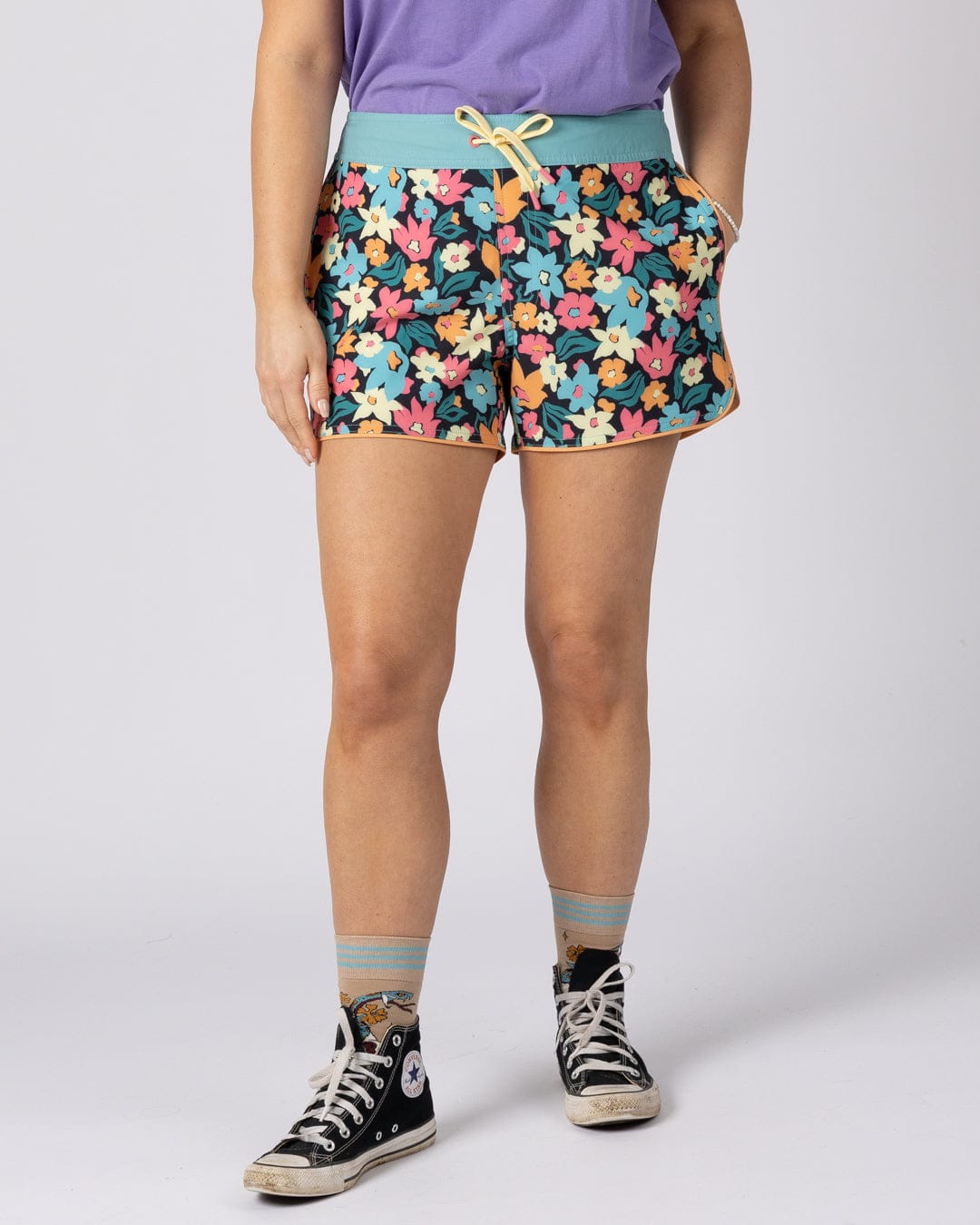 Holidaze Womens Boardshort in Dark Grey