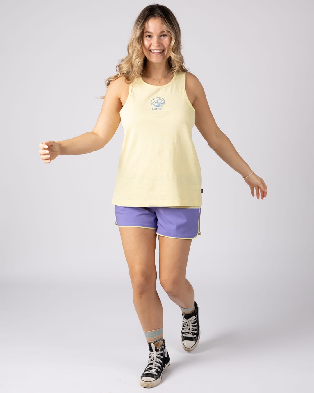 Wella Womens Boardshort in Purple