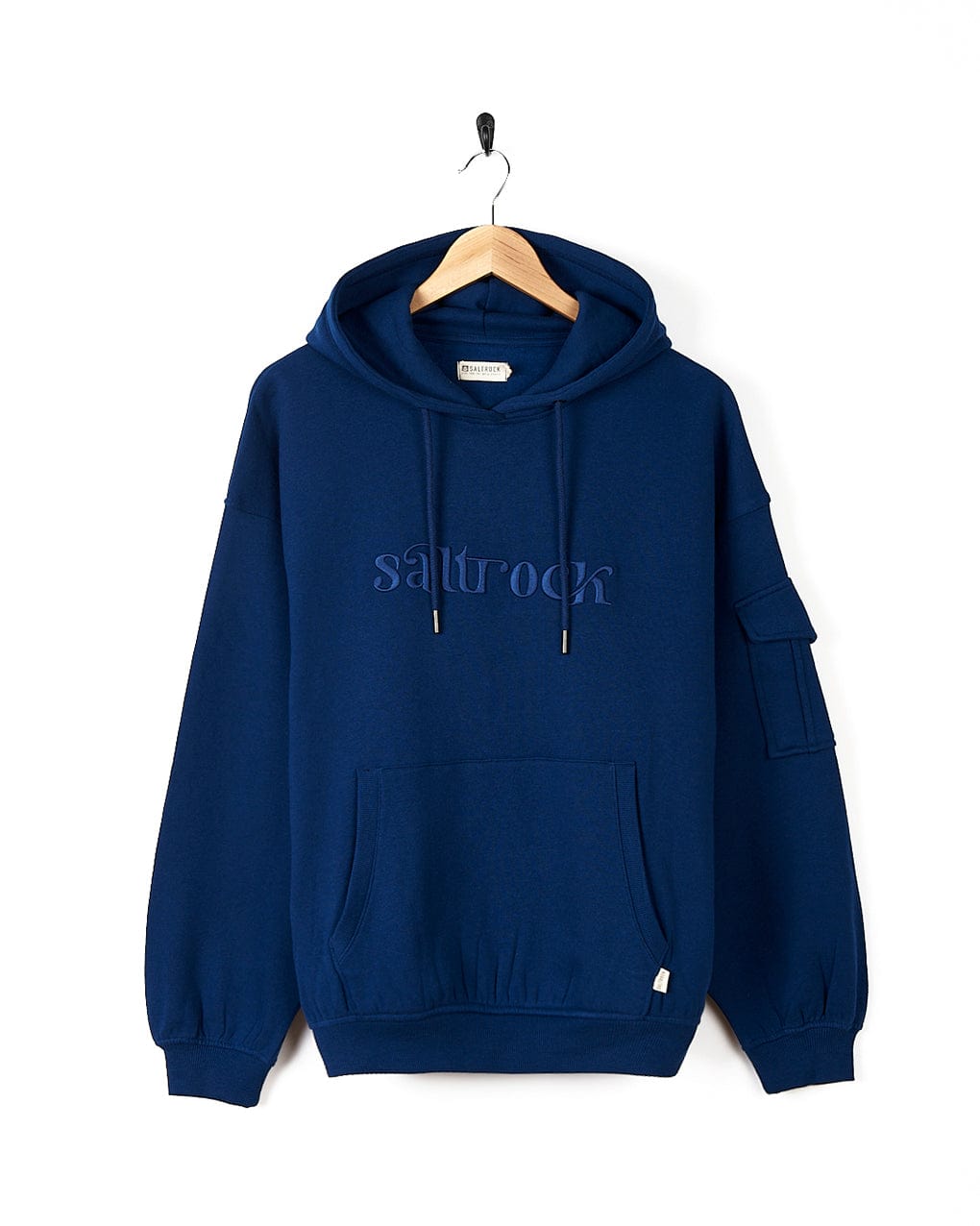 A Celeste - Womens Pop Hoodie - Blue with the Saltrock branding and an embroidered logo.