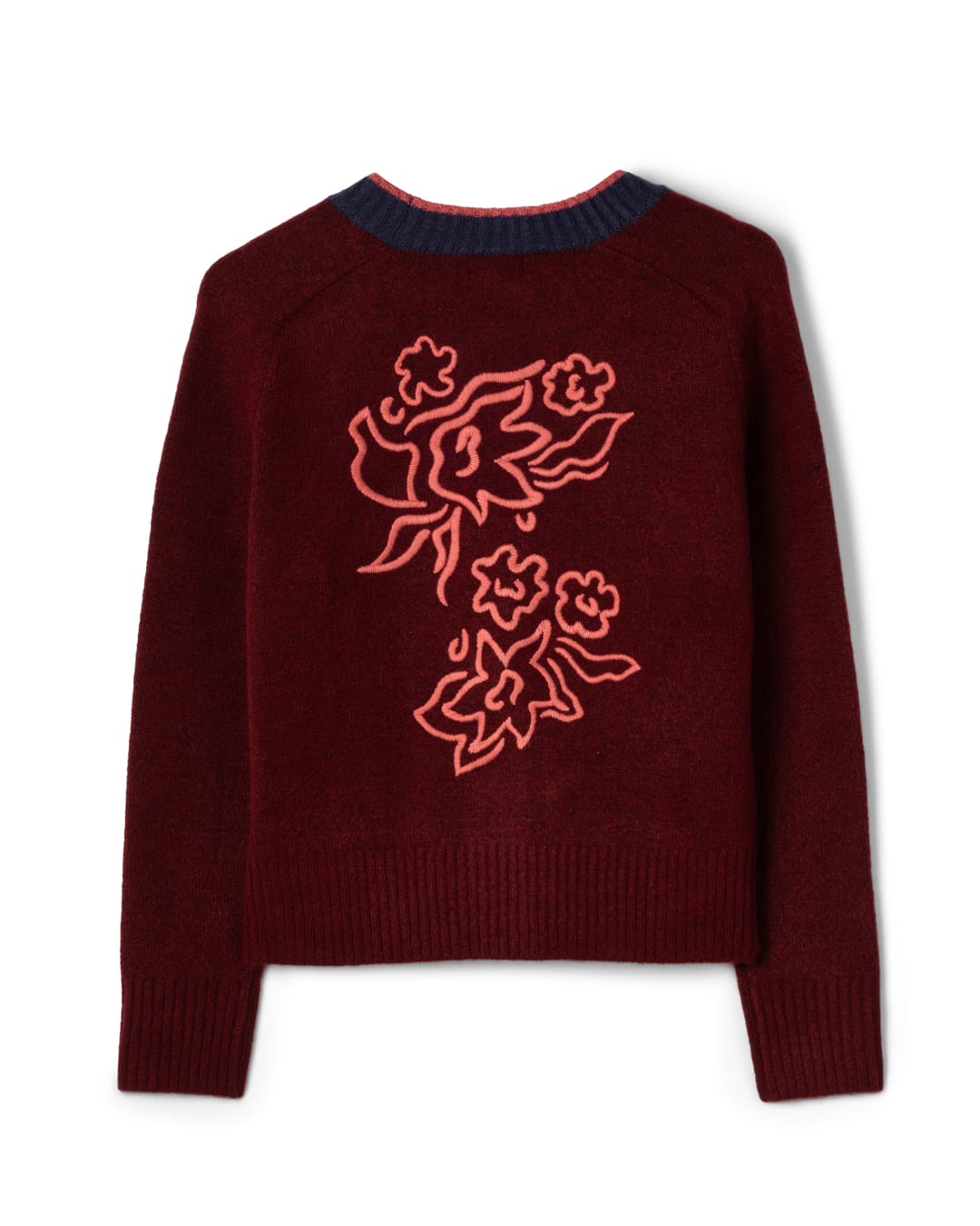 Eden Womens Cardigan in Dark Red
