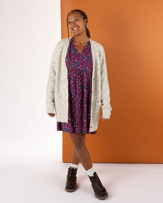 Juno - Wmens Longline Cardigan - Cream