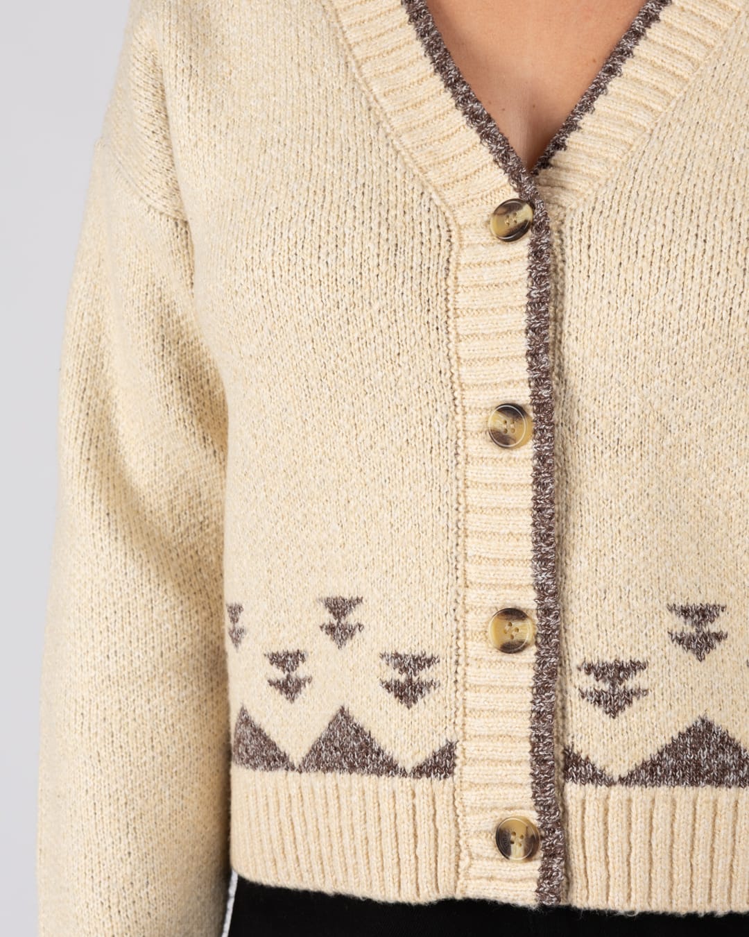 Laurel Short - Cardigan - LIGHT BROWN