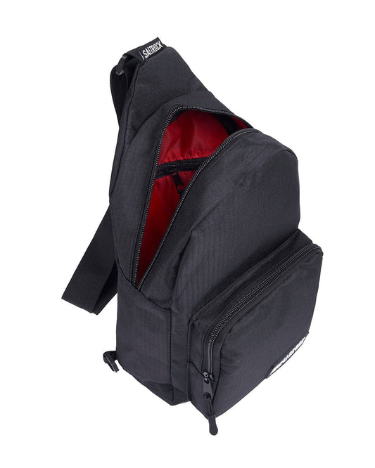 A Saltrock Coda - Cross-Body Bag - Black with a red pocket.