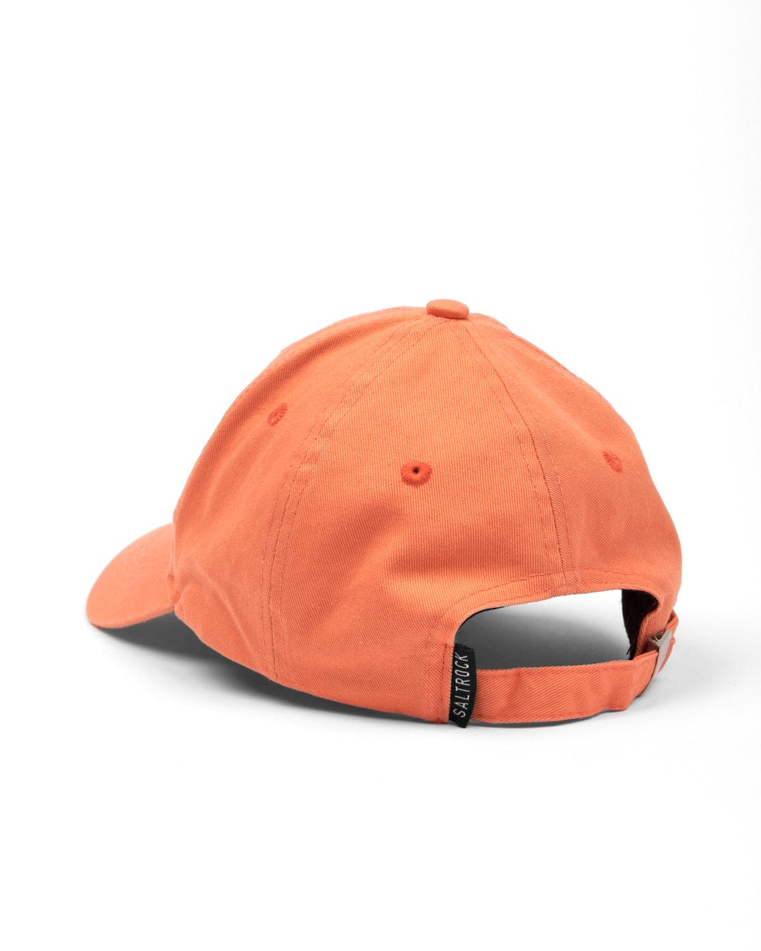 Saltrock Orange Cold Water Club baseball cap with a curved visor and adjustable strap against a white background.