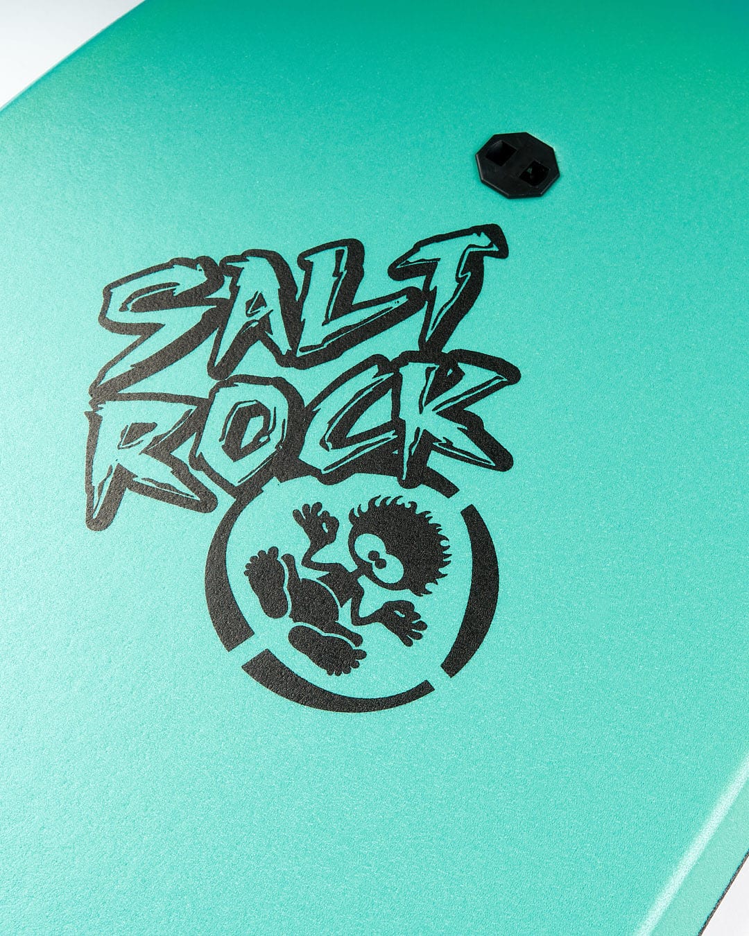 The Saltrock logo is on a Creeper 37" Bodyboard - Turquoise.
