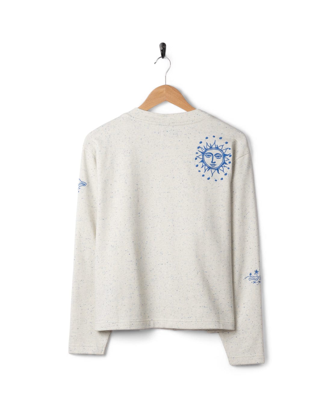 Clemmie Womens Sweat Cardigan in Cream