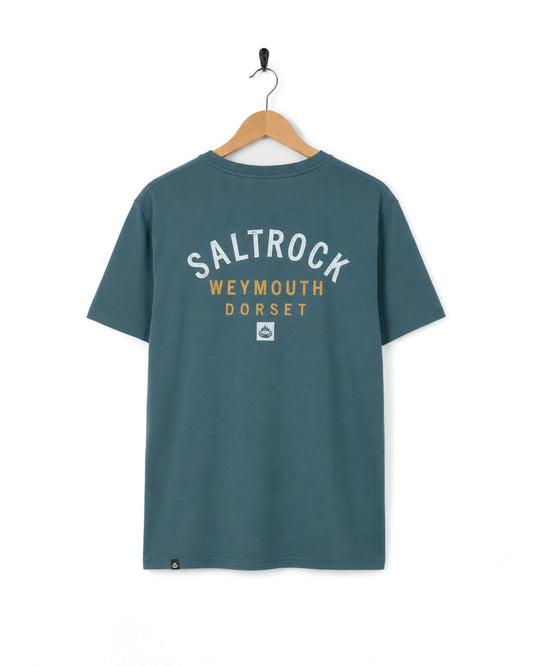 Weymouth Location Mens T-Shirt in Teal