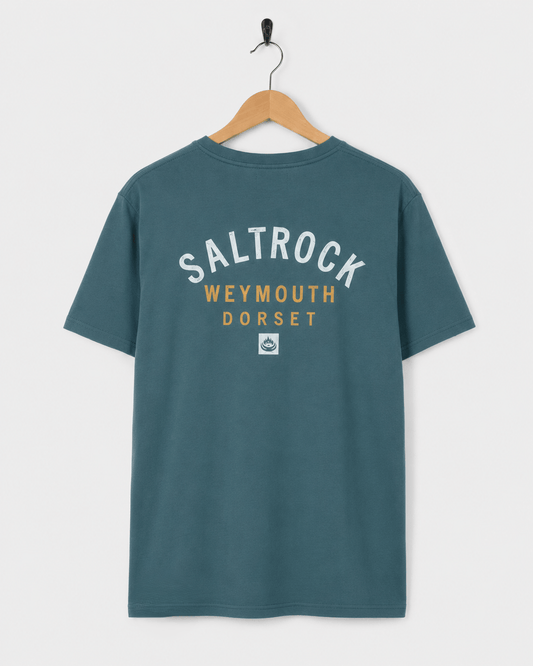 Weymouth Location Mens T-Shirt in Teal