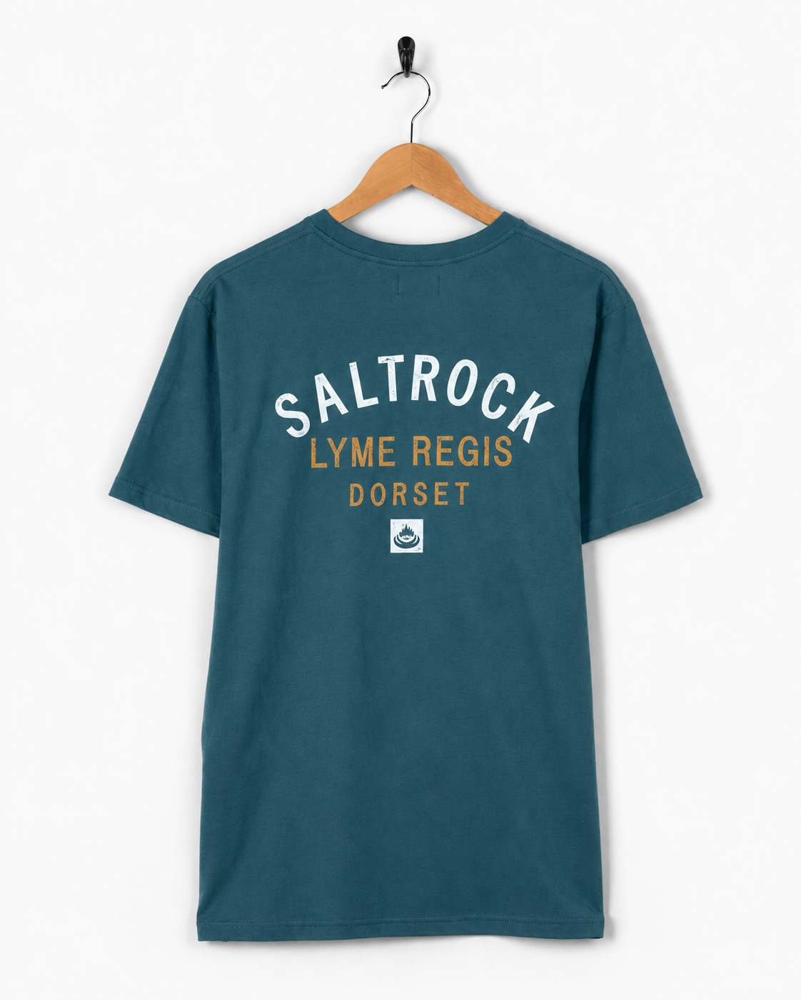 Lyme Regis Location Mens T-Shirt in Teal