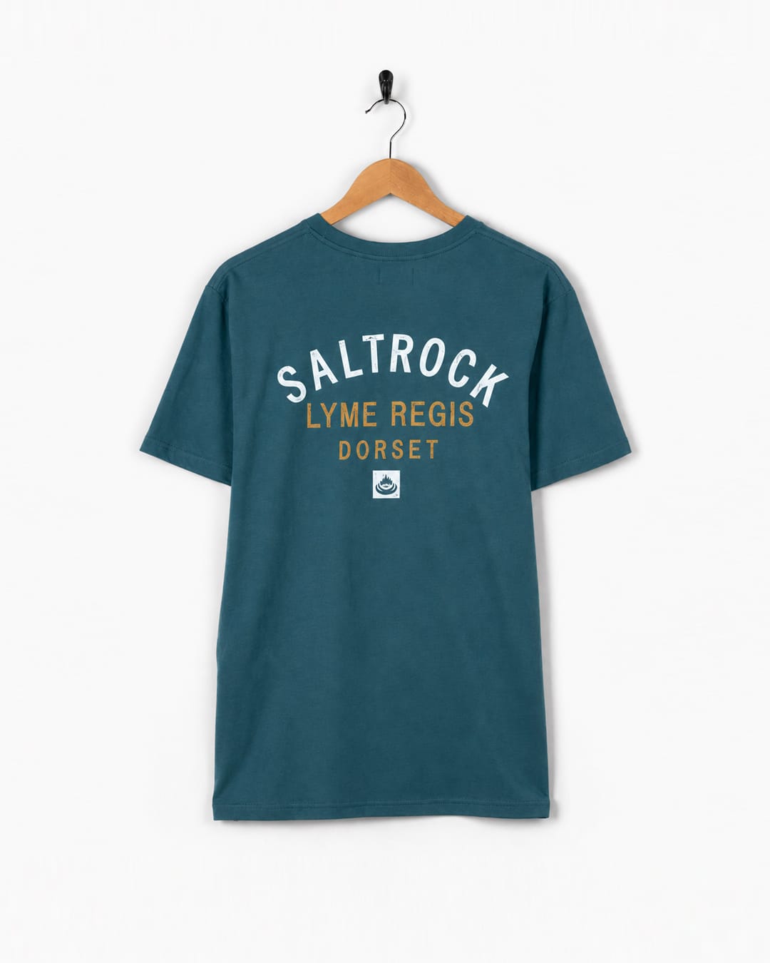 Lyme Regis Location Mens T-Shirt in Teal