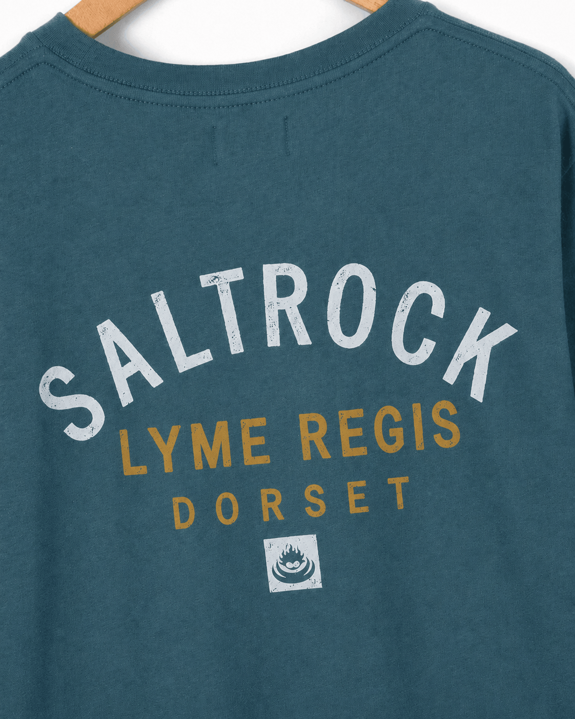 Lyme Regis Location Mens T-Shirt in Teal