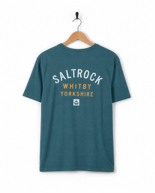 Whitby Mens Location T-Shirt in Teal