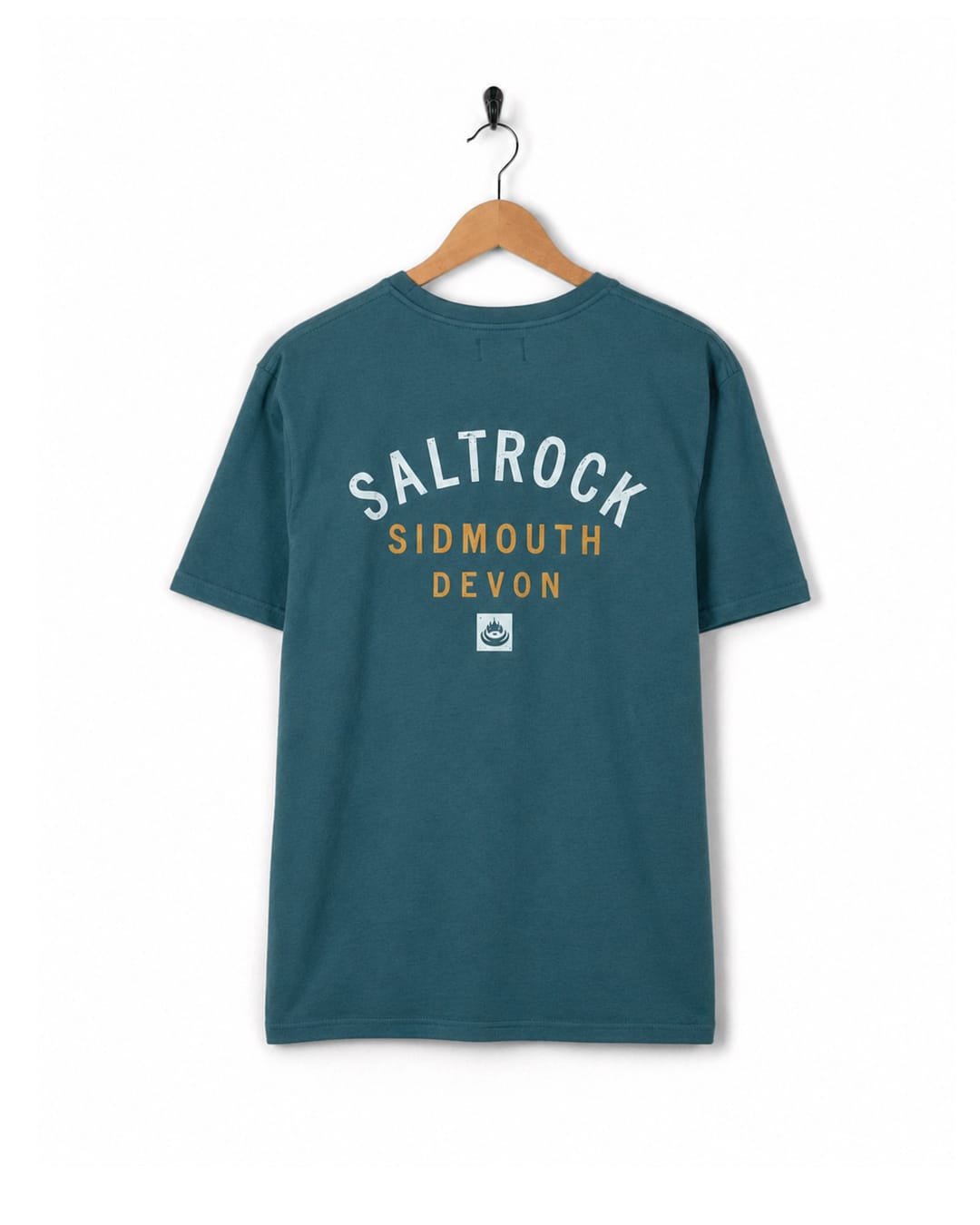 Woolacombe Location Mens T-Shirt In Teal