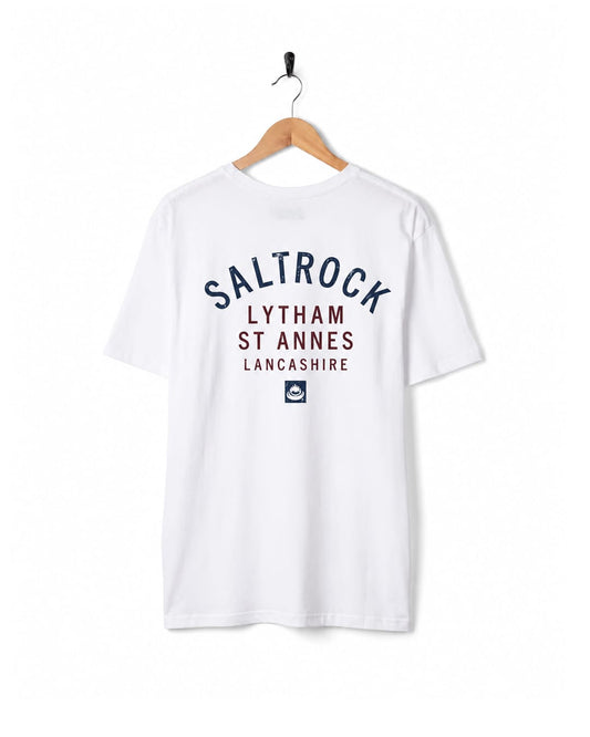 Lytham St Annes Mens Location T-Shirt in White
