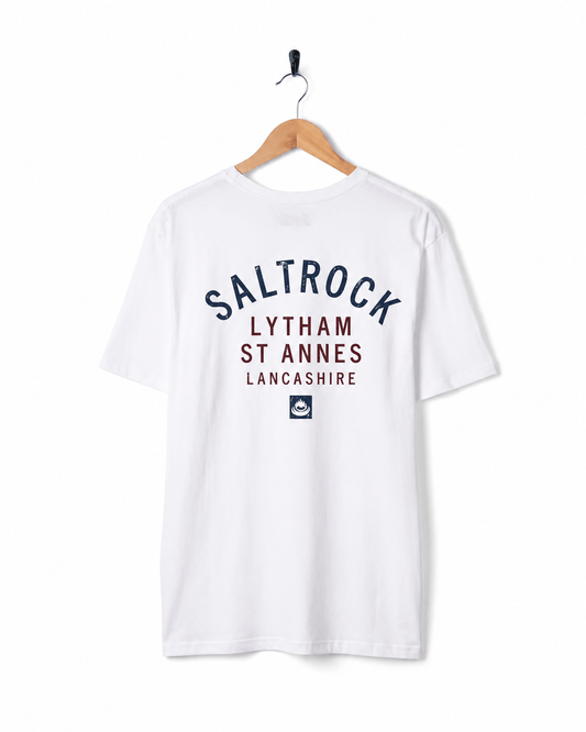 Lytham St Annes Mens Location T-Shirt in White