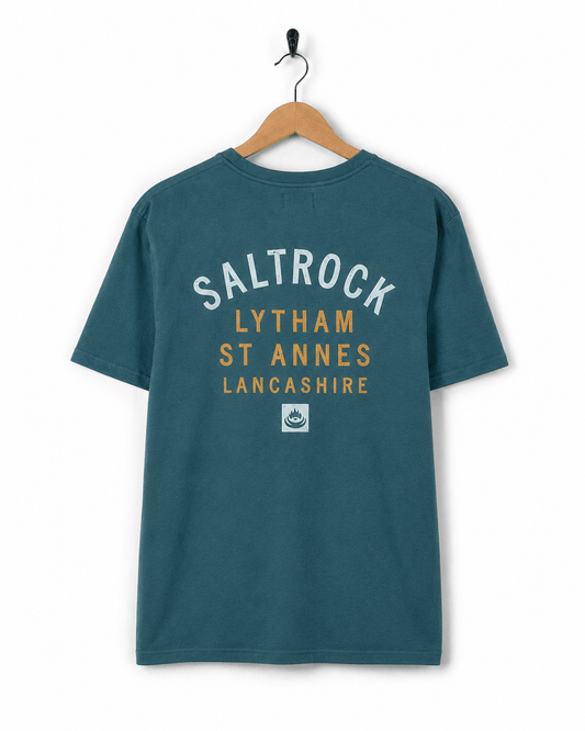 Lytham St Annes Mens Location T-Shirt in Teal