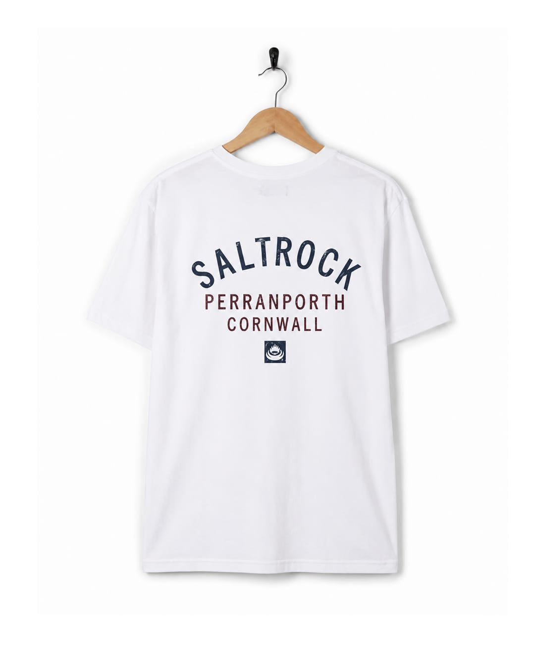 Perranporth Mens Location T-Shirt in White