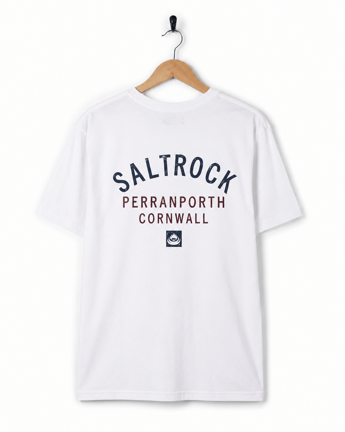 Perranporth Mens Location T-Shirt in White