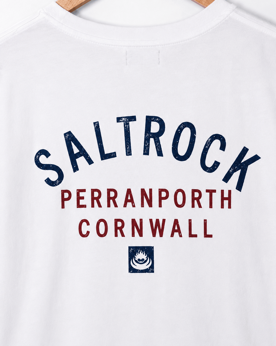 Perranporth Mens Location T-Shirt in White