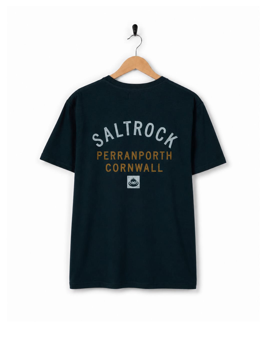 Perranporth Mens Location T-Shirt in Blue