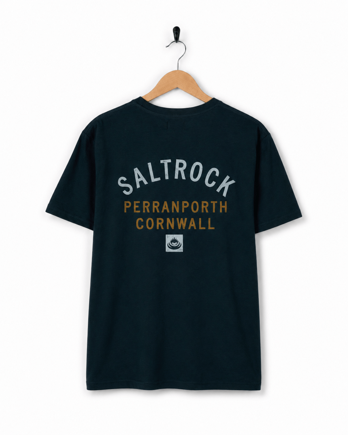 Perranporth Mens Location T-Shirt in Blue