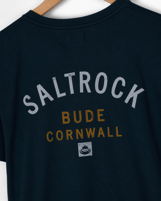Bude Mens Location T-Shirt in Blue