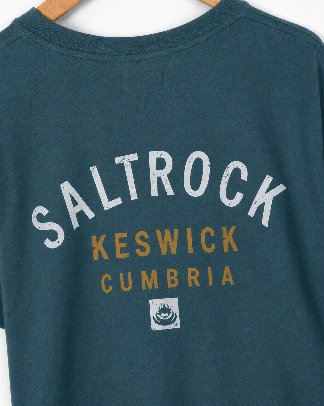 Keswick Mens Location T-Shirt in Teal