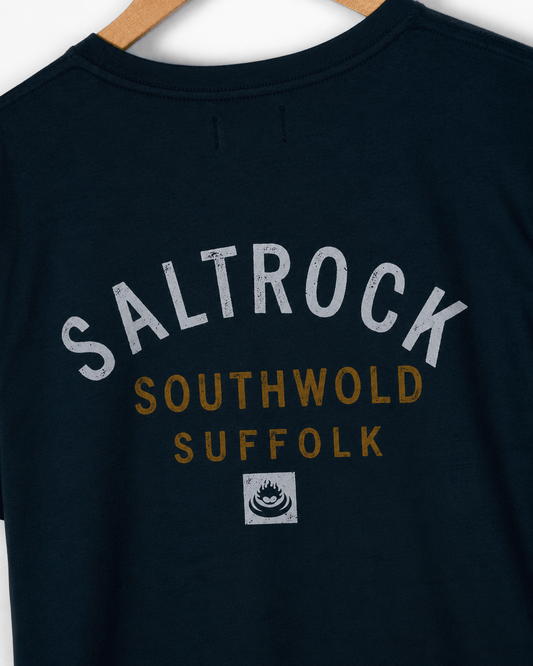 Southwold Mens Location T-Shirt in Blue