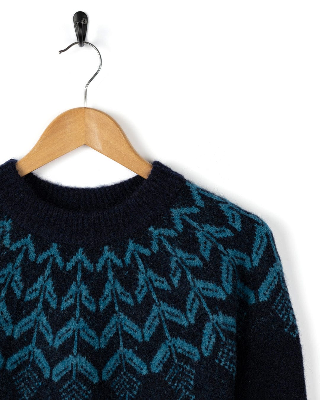 Fairisle - Womens Knitted Dress - Blue