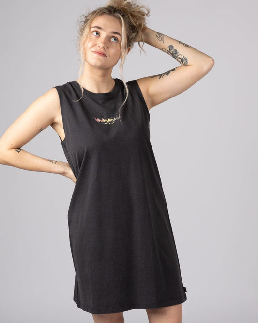 Make Magic Womens Tank Dress in Dark Grey