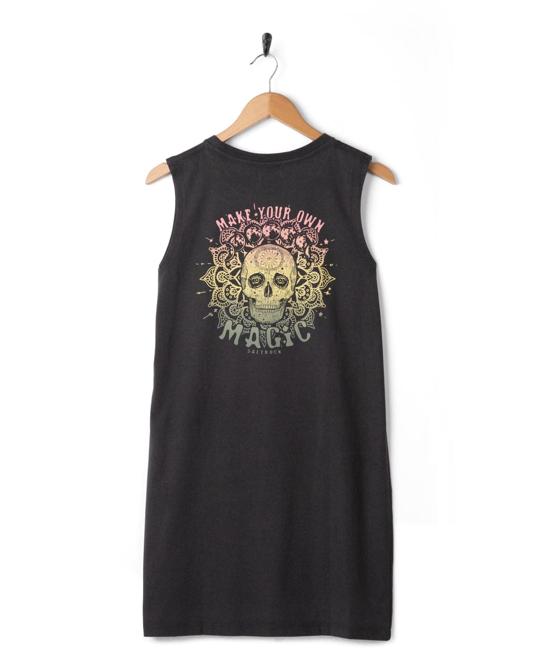 Make Magic - Womens Tank Dress - Dark Grey