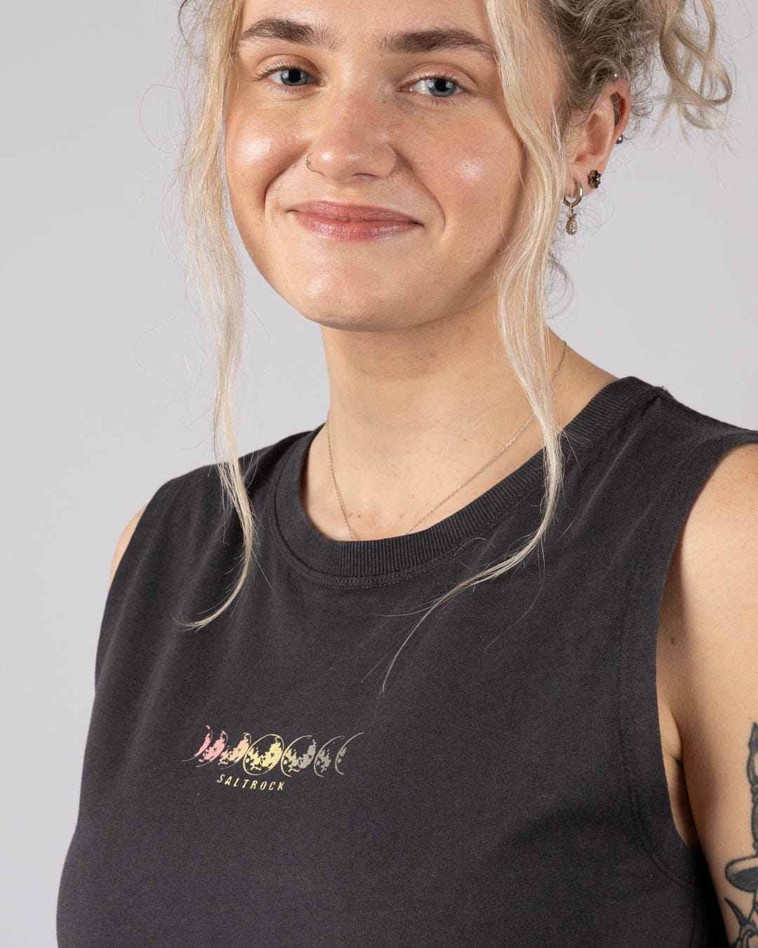 Make Magic - Womens Tank Dress - Dark Grey