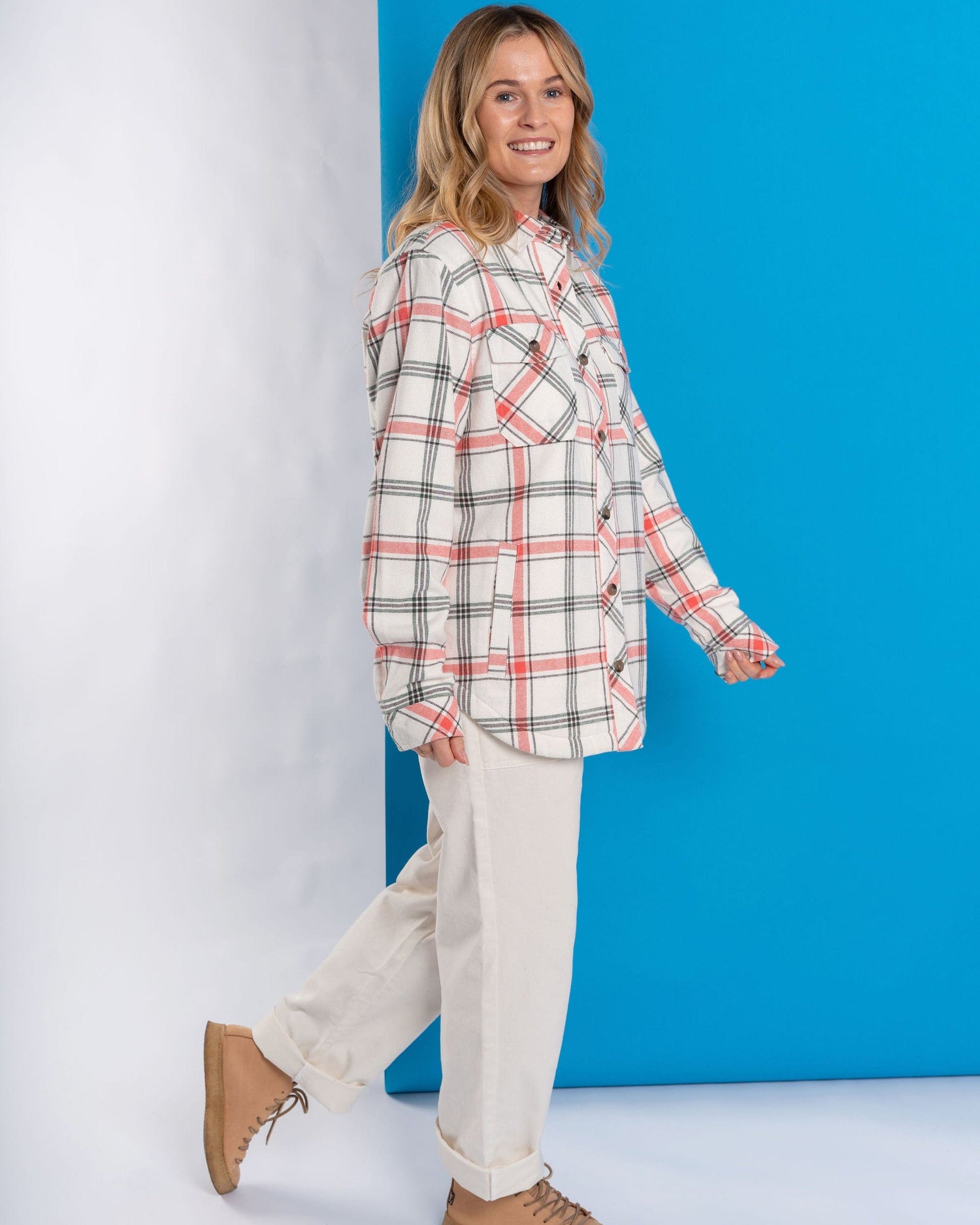 Saltrock Borg Lined Shacket Womens Stella Womens Borg Lined