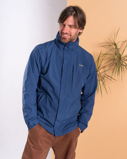 Whistler II Mens Waterproof Hooded Jacket in Blue