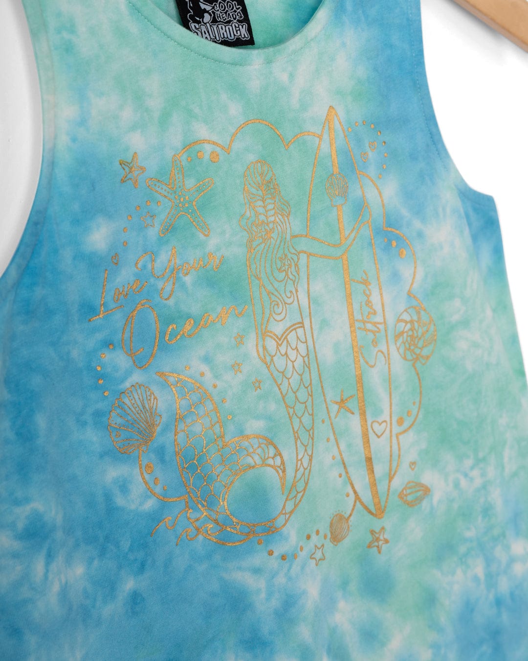 Mermaid Surf - Kids Tie Dye Dress - Turquoise