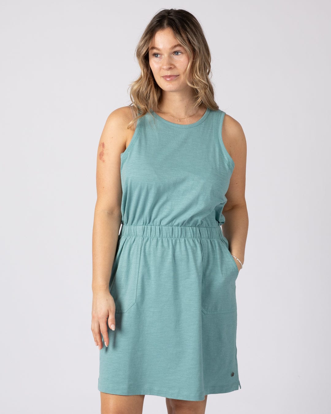 Bauhaus Womens Slub Dress Blue
