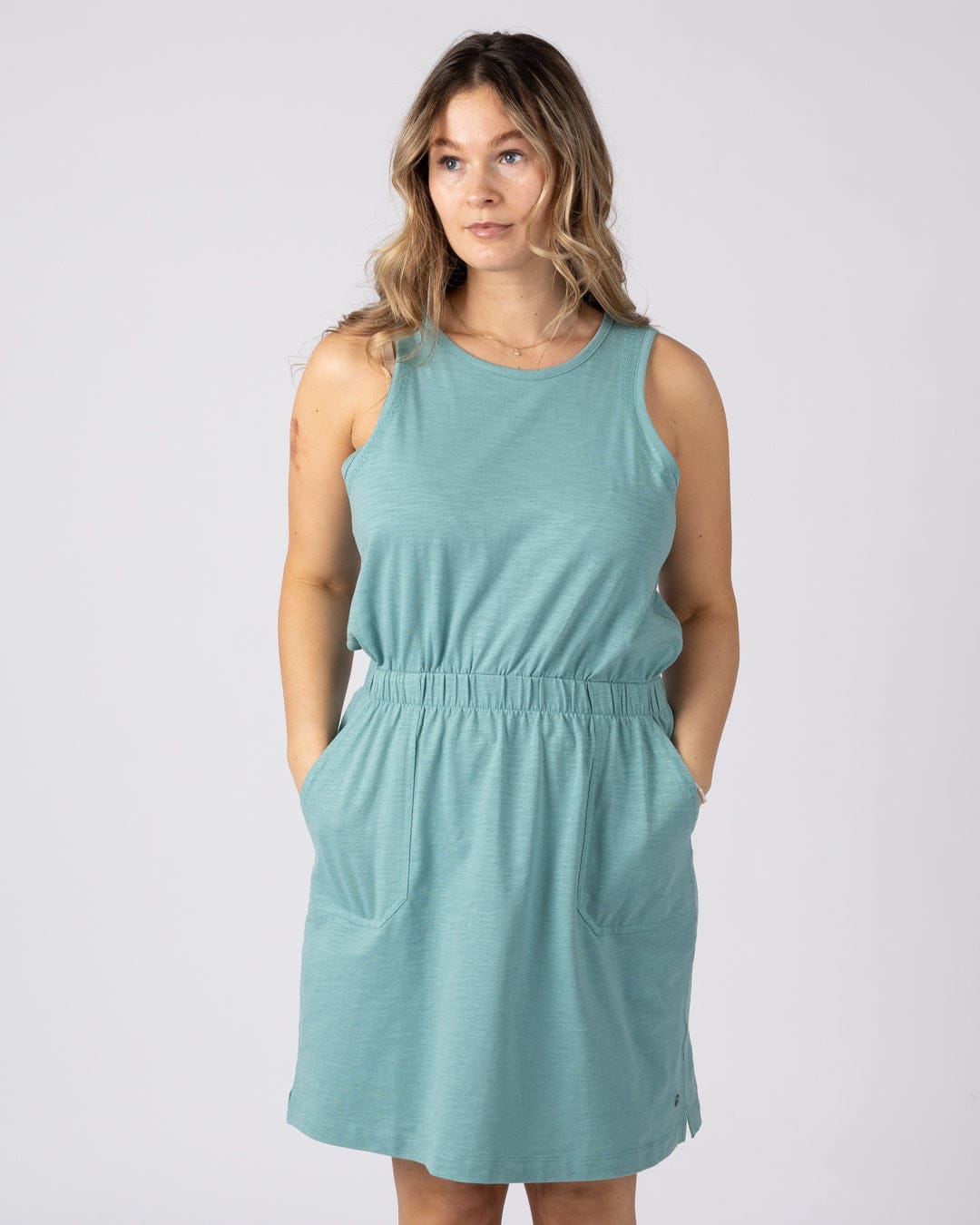 Bauhaus Womens Slub Dress Blue