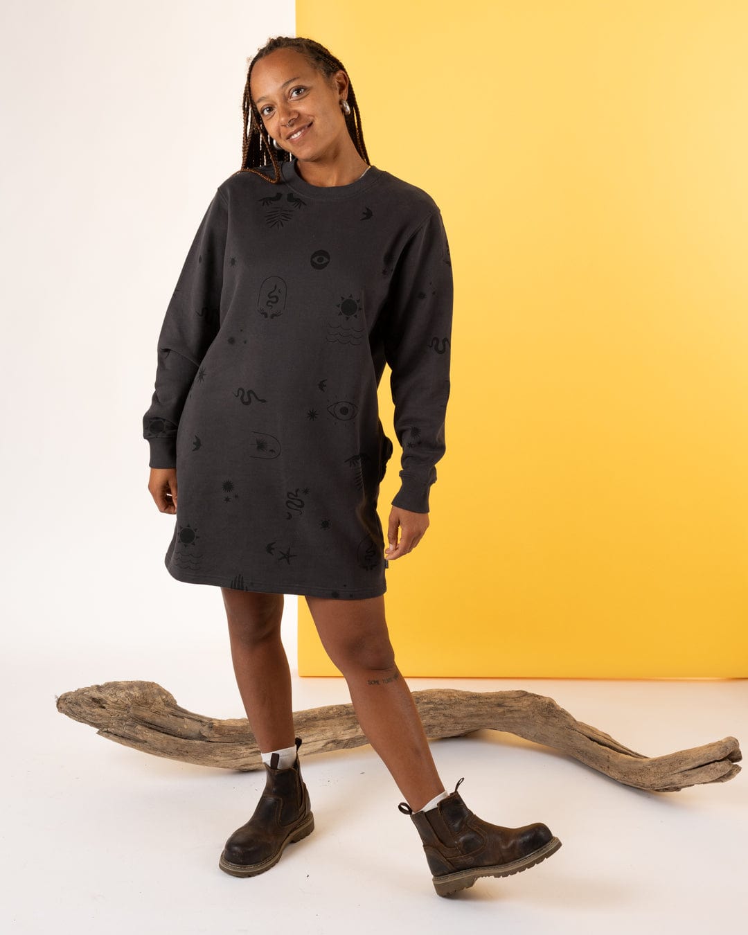 Spirit - Womens Sweat Dress - Dark Grey